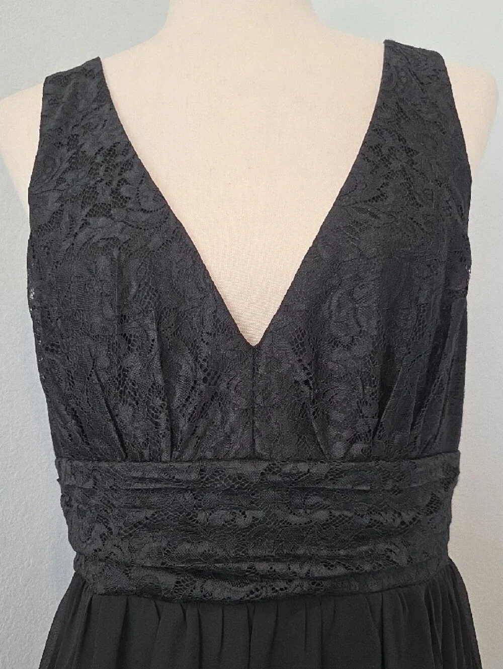 Ever Pretty Black V-Neck Empire Waist Maxi Dress